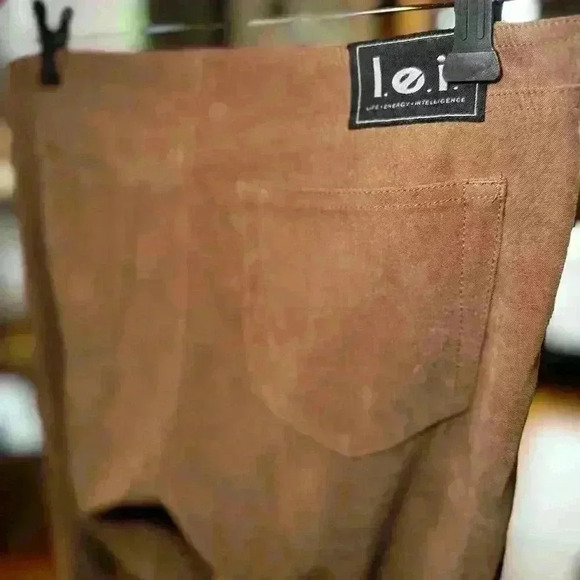 Y2K 2000s 90s Lei Brown Low Rise Soft Flare Pants Womens Size 7 - Picture 6 of 7